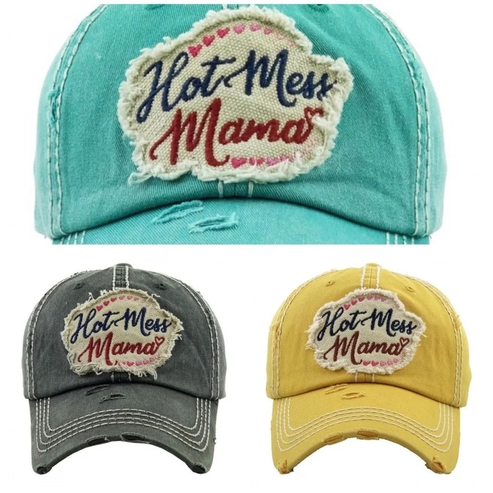 Hot mess mamma baseball cap